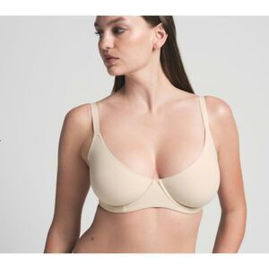 NEW SKIMS Fits Everybody Unlined Demi Bra in Sand 34DDD NWT 34F 3D